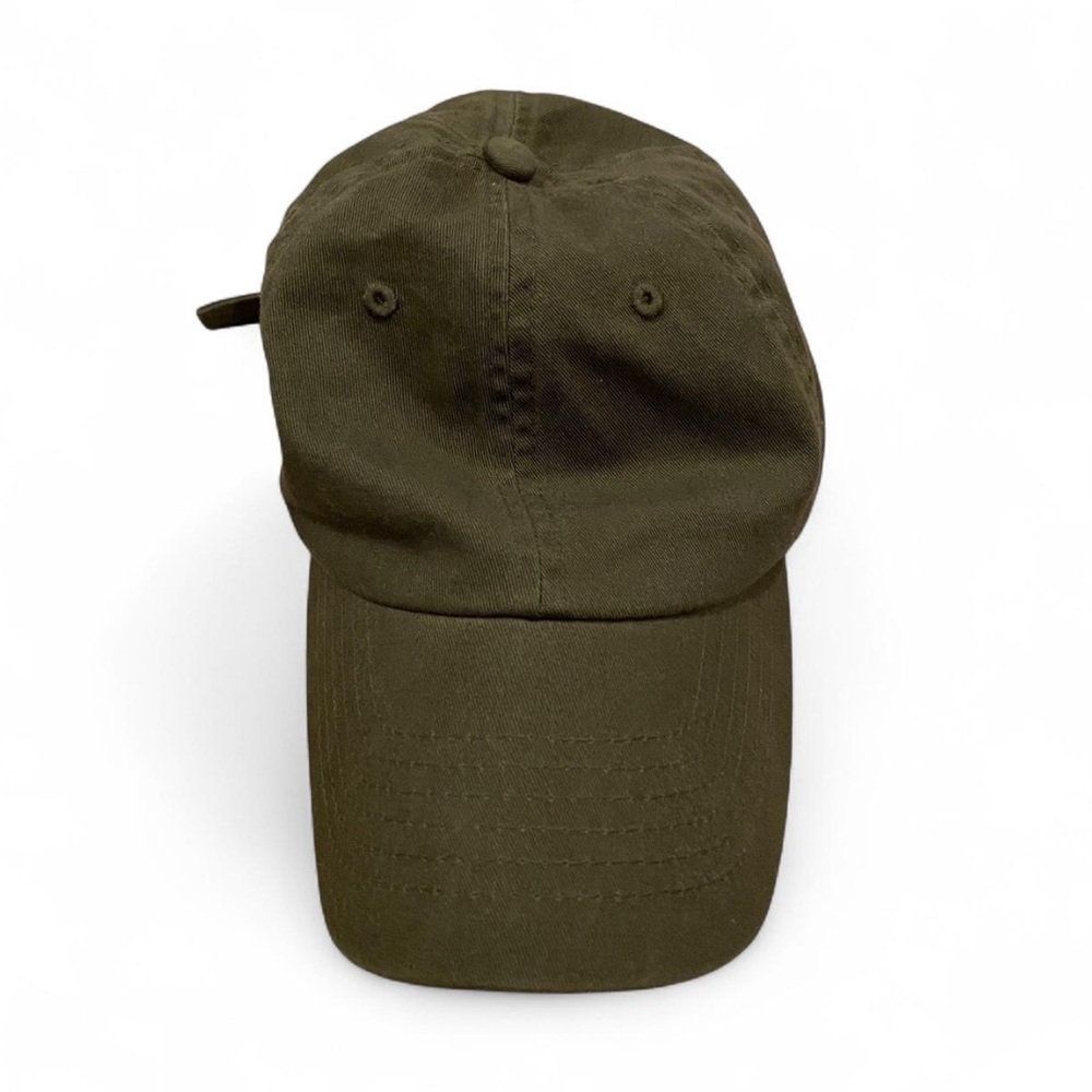 BDG Olive Green Plain Baseball Cap - Picture 2 of 5